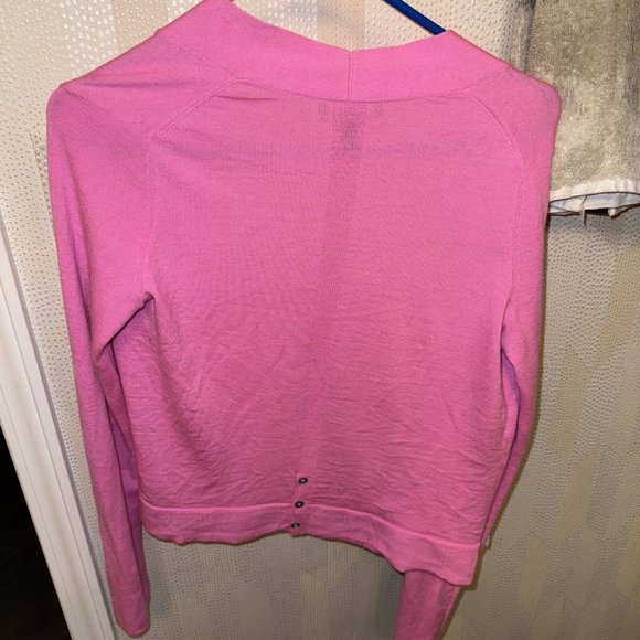 Banana Republic Sweater Womens M Medium Hot Pink 100% Merino Wool Business - Picture 2 of 5